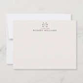 Ivory Monogram Initials Golf Stationery Note Card 招待状 (正面)