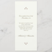 Ivory Monogram Pearl Christian Wedding Menu メニュー (裏面)