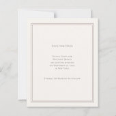 Ivory monogrammed wreath wedding Save the Date  (裏面)