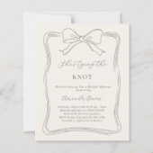 Ivory Neutral hand drawn Bridal Shower invitation (正面)