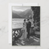 Ivory Olive Branch Monogram Photo Wedding 招待状 (裏面)