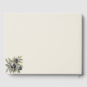 Ivory Olive Photo Monogram Wedding ゲストブック (裏面)