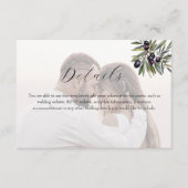 Ivory Olive Photo Wedding Details エンクロージャーカード (正面)