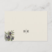 Ivory Olive Photo Wedding Details エンクロージャーカード (裏面)