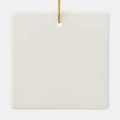 Ivory Our First Christmas As Engaged Photo セラミックオーナメント (裏面)