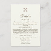 Ivory Pearl Christian Wedding Details  エンクロージャーカード (正面)