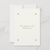 Ivory Pearl Christian Wedding RSVP Card  (裏面)