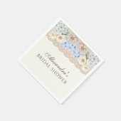 Ivory Peony Hydrangea Bridal Shower Paper Napkin スタンダードカクテルナプキン (角)