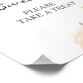 Ivory Peony Neutral Babies Are Sweet Sign ポスター (角)