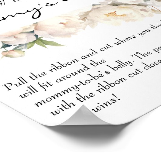 Ivory Peony Neutral Belly Guess Game ポスター (角)