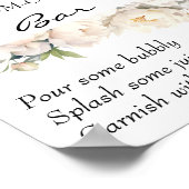 Ivory Peony Neutral Mom-osa Bar Sign ポスター (角)