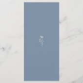Ivory Periwinkle Wildflower Line Art Wedding Menu メニュー (裏面)