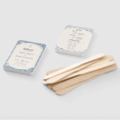 Ivory Periwinkle Wildflower Wedding Program ハンドファン (組立なし)