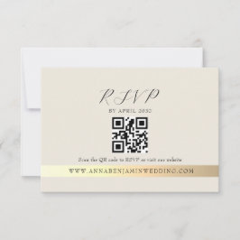 Ivory Photo QR Code Wedding 出欠カード