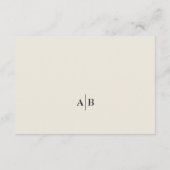 Ivory Photo Wedding Details エンクロージャーカード (裏面)