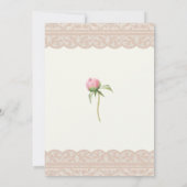 Ivory Pink Peony Blue Hydrangea Bridal Shower  招待状 (裏面)