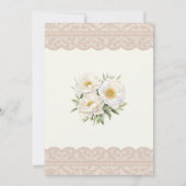 Ivory Pink Peony Blue Hydrangea Bridal Shower 招待状 (裏面)