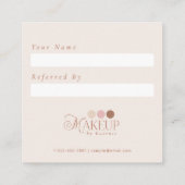 Ivory Pink Terracotta Makeup Artist Referral Card 紹介カード (裏面)