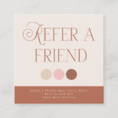 Ivory Pink Terracotta Makeup Artist Referral Card 紹介カード (正面)