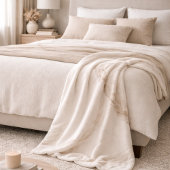 Ivory Quarry Veins Fleece Blanket フリースブランケット