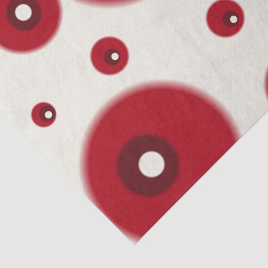 Ivory Red Dots Funky Pattern Decoupage 薄葉紙 (詳細)