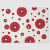 Ivory Red Dots Funky Pattern Decoupage 薄葉紙 (正面)