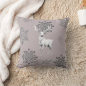 Ivory Reindeer Christmas | Pink クッション (ブランケット)