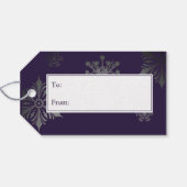 Ivory Reindeer Christmas | Purple ギフトタグ (裏面横)