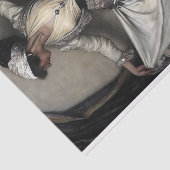 Ivory robed Dancer with jeweled Sash Decoupage 薄葉紙 (詳細)