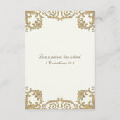 Ivory Rococo Vintage Christian Wedding Details  エンクロージャーカード (裏面)