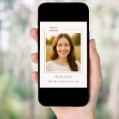 Ivory rose gold photo birthday 招待状