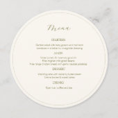 Ivory | Rose Table No & Menu Round Wedding Menu メニュー (正面)