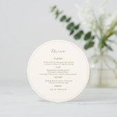Ivory | Rose Table No & Menu Round Wedding Menu メニュー (スタンド正面)