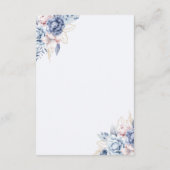 Ivory Roses & Blue Blossoms Wedding  エンクロージャーカード (裏面)