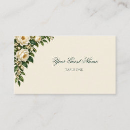 Ivory Roses & Emerald Find Your Table エンクロージャーカード