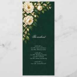 Ivory Roses & Emerald Wedding Weekend Events プログラム