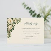 Ivory Roses & Emerald Winter Wedding RSVP (スタンド正面)