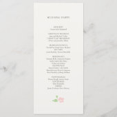Ivory & Sage | Chic Blush Floral Wedding Program プログラム (裏面)