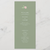 Ivory & Sage | Chic Blush Floral Wedding Program プログラム (正面)