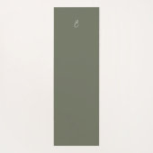 Ivory Sage Green Floral Line Art Minimalist Zen ヨガマット (裏面)