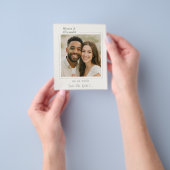 Ivory sage green photo wedding Save the Date チラシ (手)