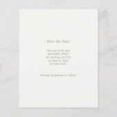 Ivory sage green photo wedding Save the Date チラシ (裏面)