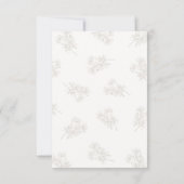 Ivory & Sand | Chic Floral Wedding  出欠カード (裏面)