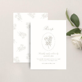 Ivory & Sand | Chic Floral Wedding  出欠カード