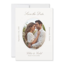 Ivory & Sand | Chic Script Wedding Save The