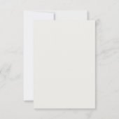 Ivory & Sand | Floral QR Oval Response Card 出欠カード (裏面)
