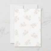 Ivory & Sand | Floral Stripe Oval Response Card 出欠カード (裏面)