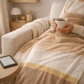 Ivory Sand Gradient Fleece Blanket フリースブランケット