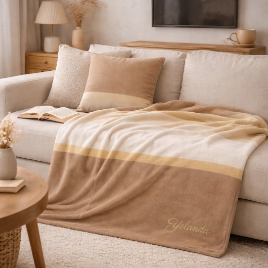 Ivory Sand Gradient Fleece Blanket フリースブランケット