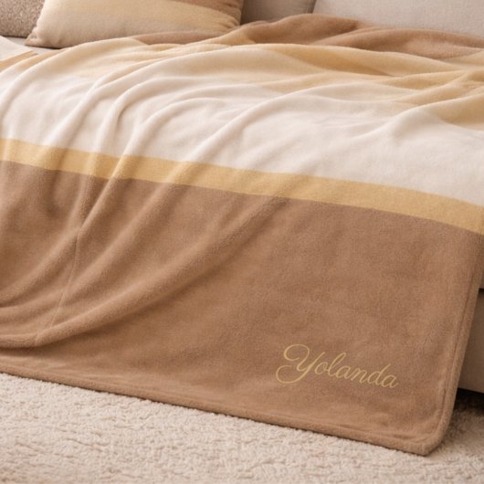 Ivory Sand Gradient Fleece Blanket フリースブランケット